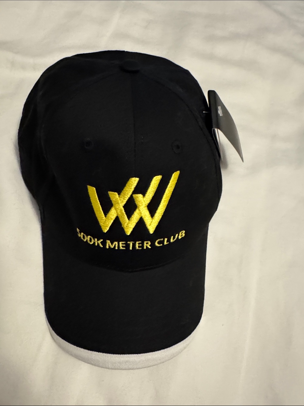 NWT Rowhouse 500K Meter Club Black Baseball Cap with Gold Embroidery